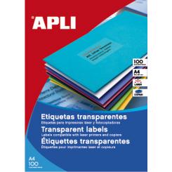Caja Etiquetas APLI Pet Transparentes 48,5X 25,4 100H