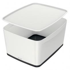 Caja LEITZ MyBox WOW grande con tapa, negro/blanco