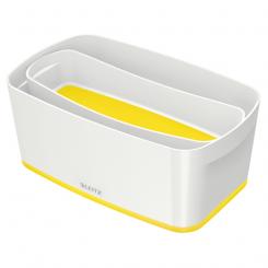 Caja LEITZ MyBox WOW pequeña con tapa, amarillo/blanco