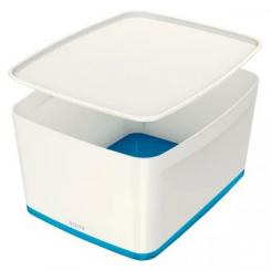 Caja LEITZ MyBox WOW pequeña con tapa, azul/blanco