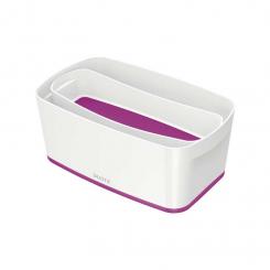 Caja LEITZ MyBox WOW pequeña con tapa, fucsia/blanco