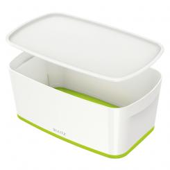Caja LEITZ MyBox WOW pequeña con tapa, verde/blanco