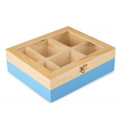 Caja Madera Pardo Para Infusiones