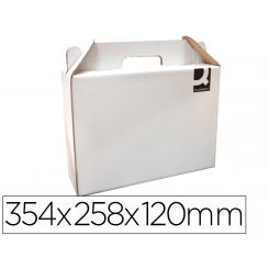 Caja maletin con asa Q-CONNECT carton para envio y transporte 355x120x258 mm