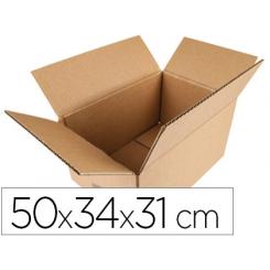 Caja para embalar Q-CONNECT americana carton reciclado canal simple 5 mm color kraft 500x340x310 mm