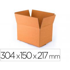 Caja para embalar Q-CONNECT americana ultrarresistente carton reciclado canal doble 7mm color kraft 304x150x217 mm