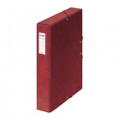 Caja Proyecto Dohe Cartón Forrado Lomo 5 cm Rojo