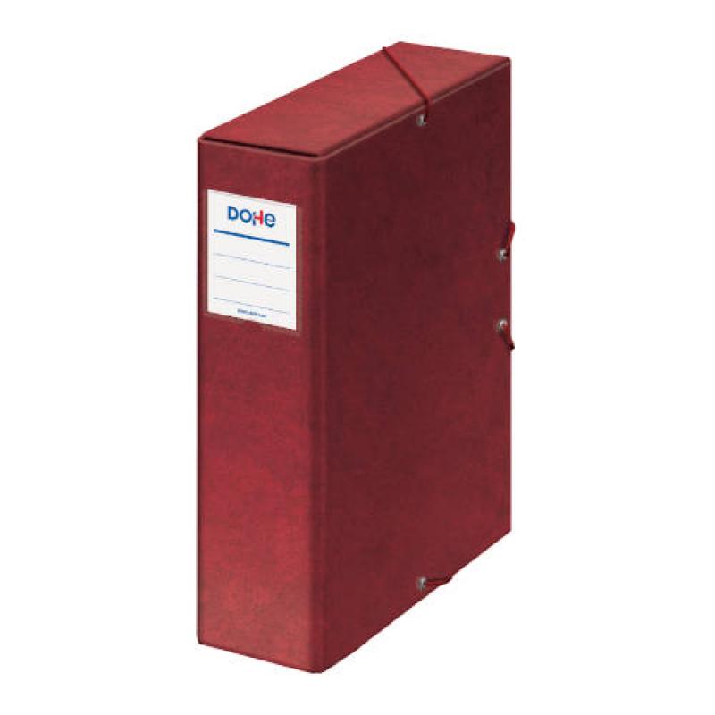 Caja Proyecto Dohe Cartón Forrado Lomo 9 cm Rojo