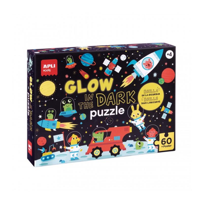 Caja Puzle Apli Glow In The Dark Espacio 60U