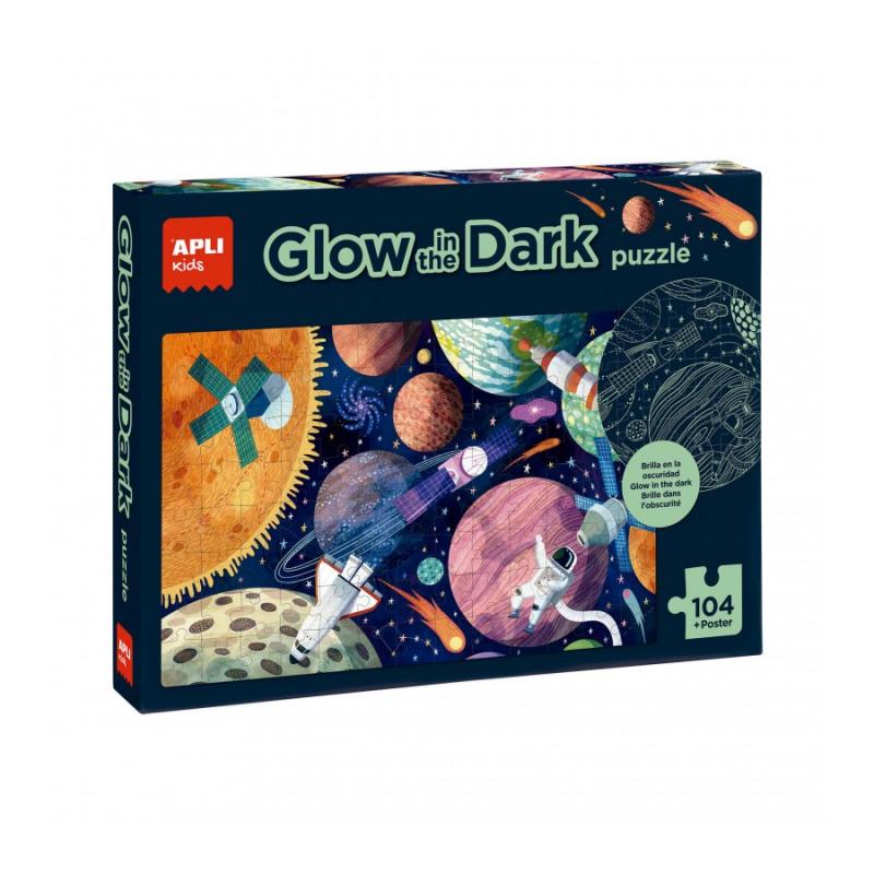 Caja Puzle Apli Glow In The Dark Sistema Solar 104U