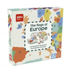 CAJA PUZLE EUROPA BANDERAS