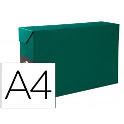 Caja transferencia LIDERPAPEL folio lomo 118 mm color verde 390x118x260 mm