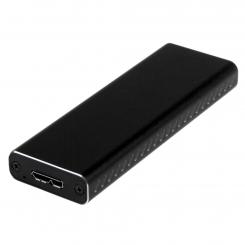 StarTech.com Caja USB 3.0 (5Gbps) a SSD M.2 de Aluminio con UASP - Negro - SATA NGFF M.2 con B Key y B+M Key - Caja Portátil Externa M.2 - No es Compatible con NVMe / AHCI