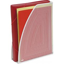 Cajetín archivo rejilla Mesh Multiposición A4 y folio 255x85x325 mm blanco