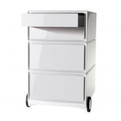 Cajonera Paperflow Con Ruedas Blanco/Blanco