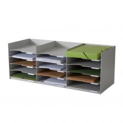 Cajones Armario Paperflow 15 Bandejas Gris