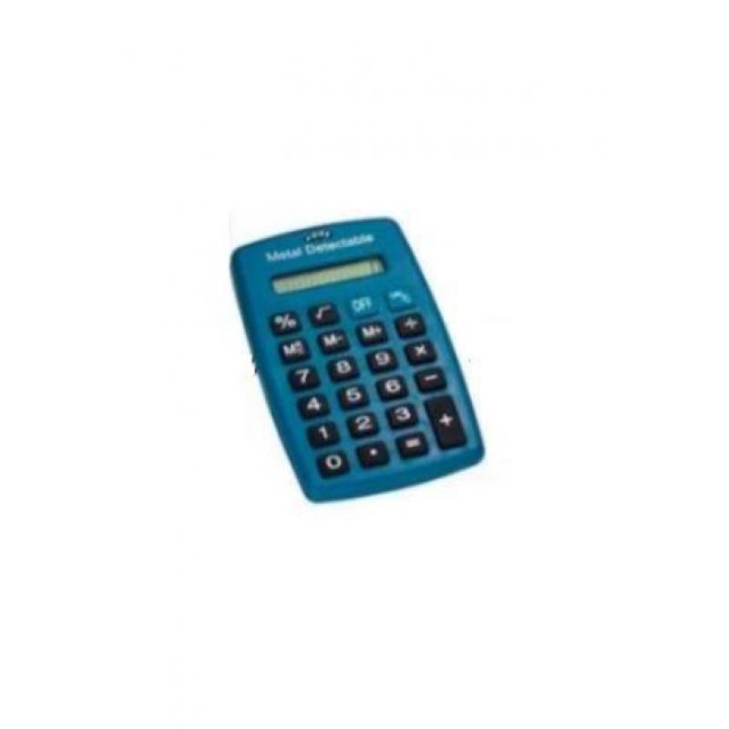 Calculadora AZUL Metal detectable pequeña de mano (120x75mm)