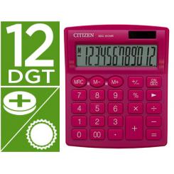 Calculadora Citizen Sobremesa Sdc-812Nrpke Eco Eficiente Solar Y A Pilas 12 Digitos 124X102X25 Mm Rosa