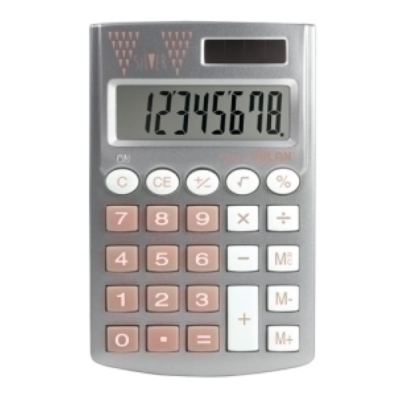 calculadora-de-bolsillo-8-digitos-milan-pocket-expositor-de-6-edition-silver