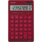 Calculadora Sharp Sobremesa 12 Dígitos Solar Color Rojo