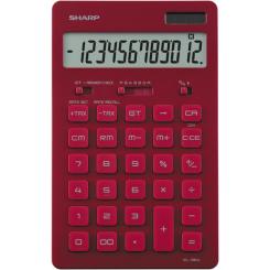 Calculadora Sharp Sobremesa 12 Dígitos Solar Color Rojo