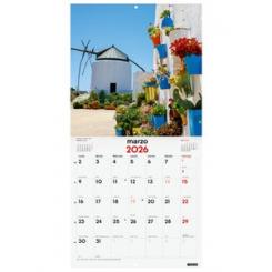 Calendario (2026) FINOCAM Pared Imagenes Mensual Para Escribir 300X300 Pueblos Con Encanto