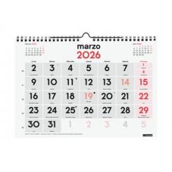 Calendario (2026) FINOCAM Pared Mensual Numeros Grandes M 300X210
