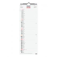 Calendario (2026) FINOCAM Pared Mensual Para Escribir Largo L 155X430