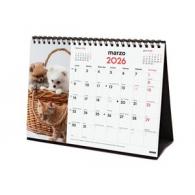 Calendario (2026) FINOCAM Sobremesa Imagenes Mensual Para Escribir S 210X150 Perros Y Gatos