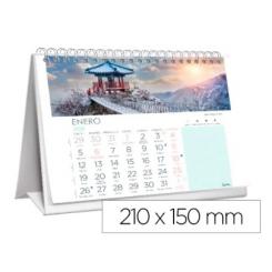 Calendario Espiral Triangular LIDERPAPEL de sobremesa Imagenes Ciudades 2026 21X15 cm Papel 128 gr Con Pegatinas