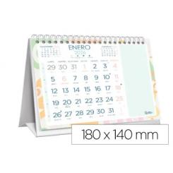 Calendario Espiral Triangular LIDERPAPEL de sobremesa Serie Joven 2026 18X14 cm Papel 128 gr Con Pegatinas