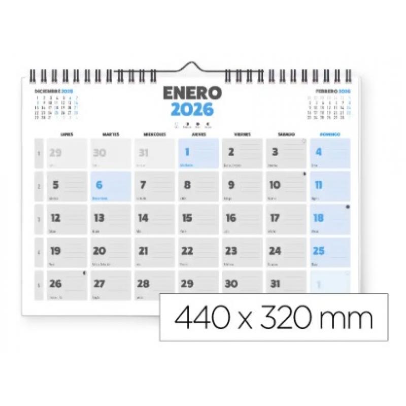 calendario-pared-liderpapel-clasico-2026-espiral-44x32-cm-papel-128-gr