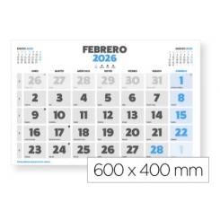 Calendario Pared LIDERPAPEL Clasico 2026 Lomo Engomado 60X40 cm Papel 105 gr