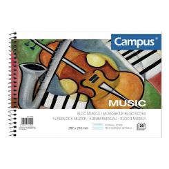 Campus  Bloc Musica A4 Pentagrama Normal 20H 80G