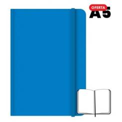 CAMPUS Libreta cosida A5 96 hojas 75 grs Lisa Azul Claro