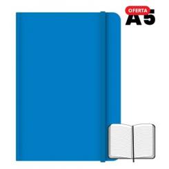 CAMPUS Libreta cosida A5 96 hojas 75 grs Rayado Horizontal Azul Claro