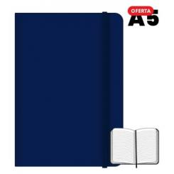 CAMPUS Libreta cosida A5 96 hojas 75 grs Rayado Horizontal Azul Marino