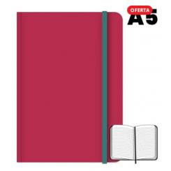 CAMPUS Libreta cosida A5 96 hojas 75 grs Rayado Horizontal Fucsia