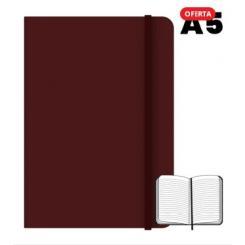 CAMPUS Libreta cosida A5 96 hojas 75 grs Rayado Horizontal Granate