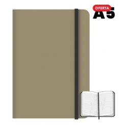 CAMPUS Libreta cosida A5 96 hojas 75 grs Rayado Horizontal Gris