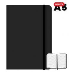 CAMPUS Libreta cosida A5 96 hojas 75 grs Rayado Horizontal negro