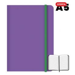 CAMPUS Libreta cosida A5 96 hojas 75 grs Rayado Horizontal Violeta