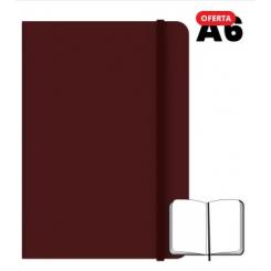 CAMPUS Libreta cosida A6 96 hojas 75 grs Granate