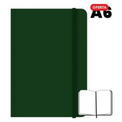 CAMPUS Libreta cosida A6 96 hojas 75 grs Lisa Verde Oscuro