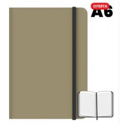 CAMPUS Libreta cosida A6 96 hojas 75 grs Rayado Horizontal Gris