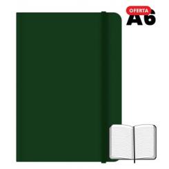 CAMPUS Libreta cosida A6 96 hojas 75 grs Rayado Horizontal Verde Oscuro