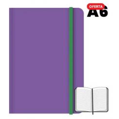 CAMPUS Libreta cosida A6 96 hojas 75 grs Rayado Horizontal Violeta