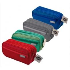 CAMPUS Portatodo triple compartimento, 4 cremalleras, colores vivos