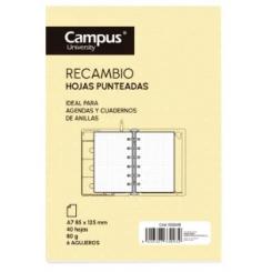 CAMPUS Recambio de hojas Cuaderno Multifunción, 40 hojas A7