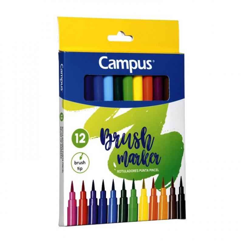 campus-rotulador-punta-pincel-12-colores